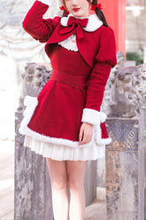 Red/White Bowknot Lantern Festival And New Year Sweet Lolita Jumper Dress
